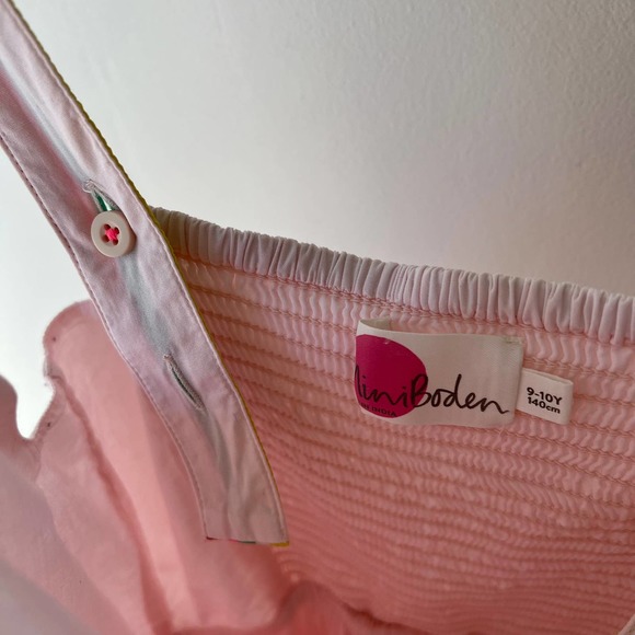 Mini Boden Pink Dress with Colorful Butterfly Design - Picture 8 of 11
